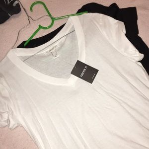 White & Black Knit Top/SSLV/V